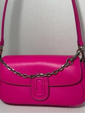 Marc Jacobs Womens The Clover Shoulder Bag Smooth Leather Pink